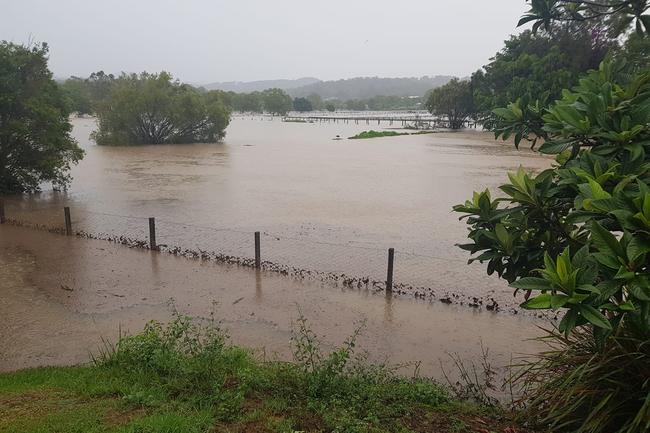 Flooding at Tallebudgera Picture: Coral Buckley