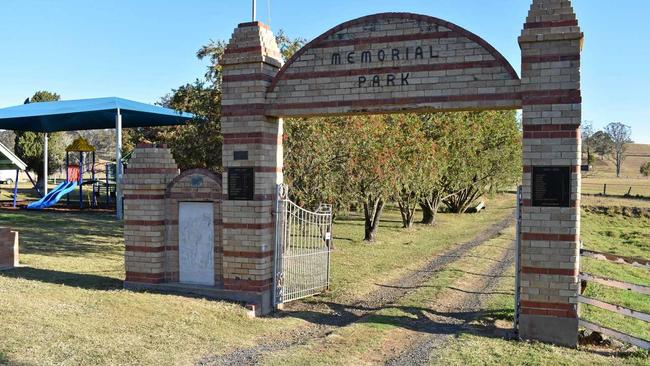 The wrecked disabled toilet is at Memorial Park at Mallanganee, NSW. Picture: Susanna Freymark