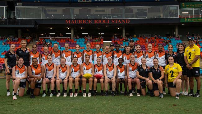 NTFL Buffaloes' women side beat the Essendon Bombers. Picture: Pema Tamang Pakhrin