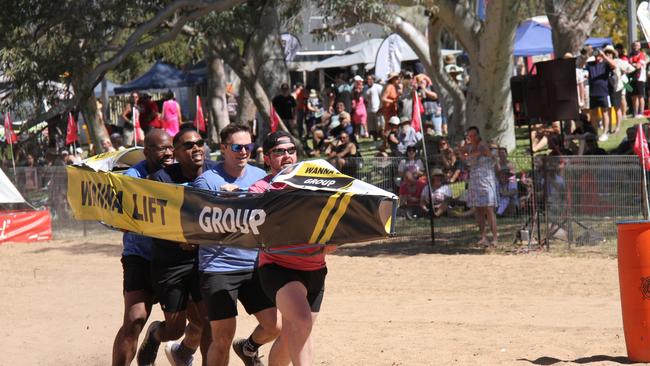 Boat races at the 2024 Henley on Todd. Picture: Gera Kazakov