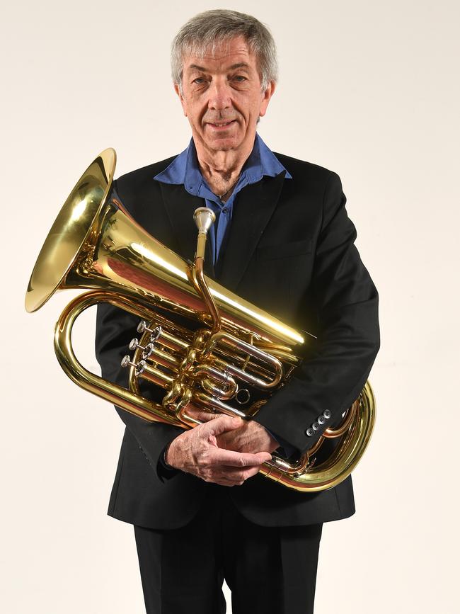 Wayne and his euphonium. Photo: Julian Smith