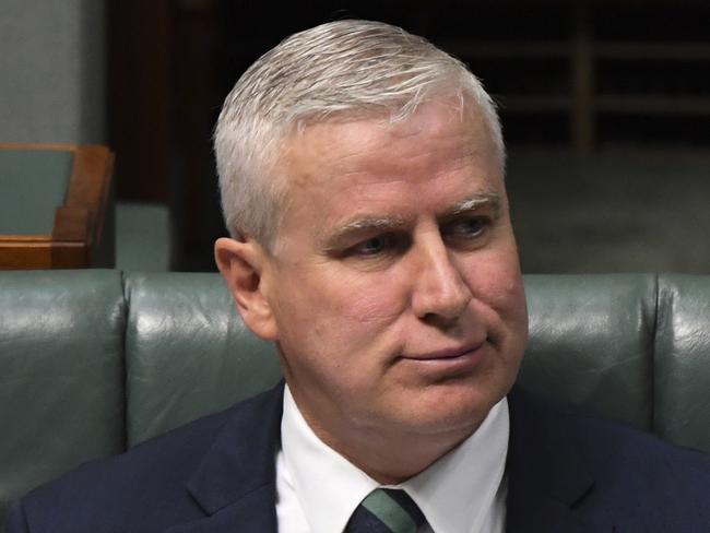 Australian Deputy Prime Minister Michael McCormack reacts during House of Representatives Question Time at Parliament House in Canberra, Thursday, February 13, 2020. (AAP Image/Lukas Coch) NO ARCHIVING