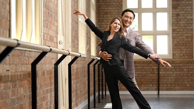 Former Qld Ballet Artistic Director Li Cunxin with his replacement Leanne Benjamin. Benjamin has now left after a falling out: Lyndon Mechielsen/Courier Mail