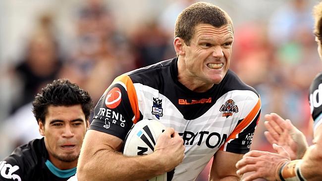 Ray Cashmere playing for Wests Tigers. Picture: Gregg Porteous. 