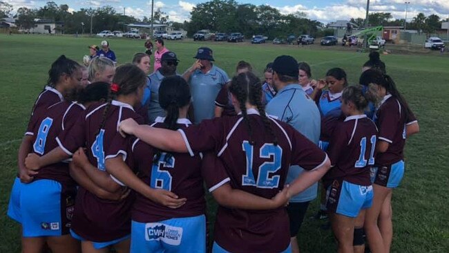 SOCIAL MEDIA IMAGE DISCUSS USE WITH YOUR EDITOR - The Capras put in a determined showing in their 28-10 loss to the Western Mustangs in the first round of the Harvey Norman under-19 women's competition. Photo: CQ Capras Facebook