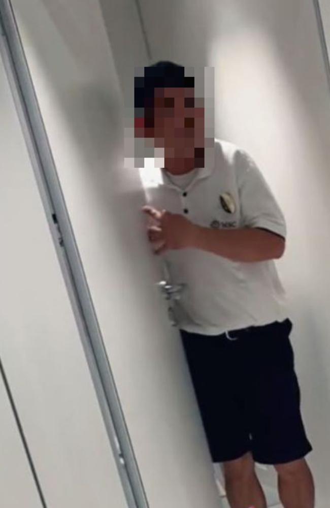 The staffer has since had his contract terminated, according to the cruise line. Picture: TikTok/sajac4