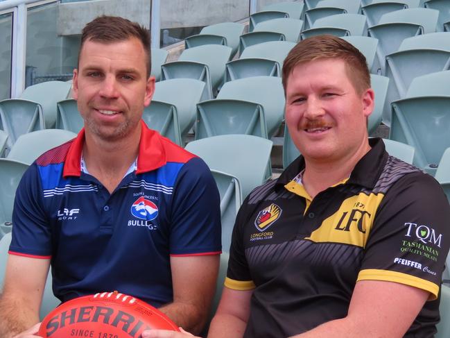 South Launceston coach Jack Maher and Longford coach Mitch Stagg are hoping their teams can make an impact this season. Picture: Jon Tuxworth