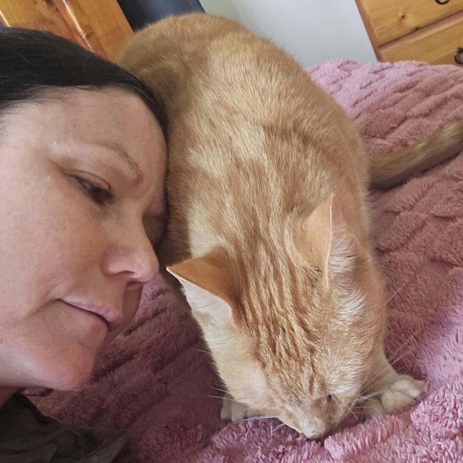 Beaconsfield resident Nikki Robertson is reunited with her furbaby Ren after he went missing for 11 months. Pictures: Supplied by Nikki Robertson
