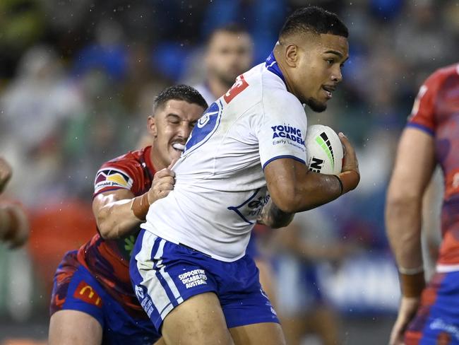 Canterbury prop Lipoi Hopoi made his NRL debut against Newcastle in Rd 13. Credit: NRL Images.