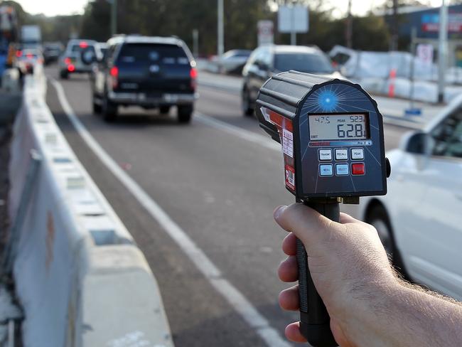 A motorist is clocked travelling at 62.8km/h along roadworks on Enterprise Drive, Chittaway Bay. Picture: Mark Scott