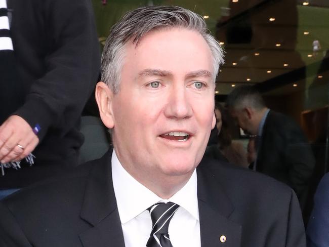 Eddie McGuire at the MCG watching Collingwood vs. Port Adelaide.  Picture: Alex Coppel.
