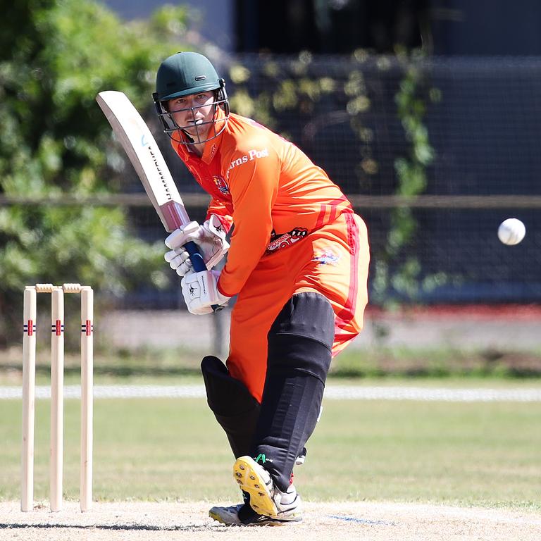 Badgers' Rhys Camilleri bats in the T20 Barrier Reef Big Bash cricket Picture: Brendan Radke