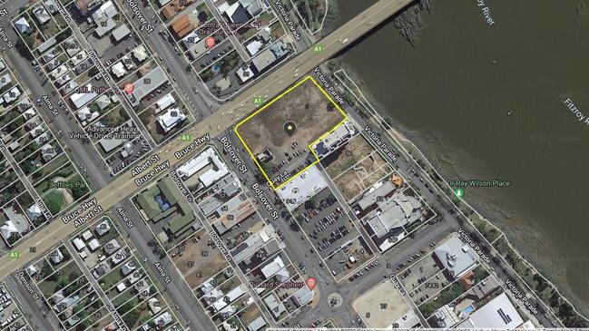 The 7502 sqm parcel of land with frontages to Victoria Parade and Bolsover Street.