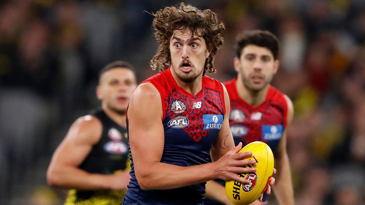 Luke Jackson is yet to make up his mind about whether to stay at the Demons. Picture: Dylan Burns/AFL Photos