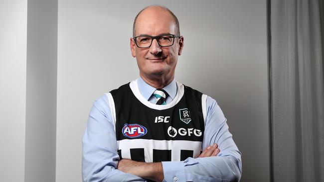 Port Adelaide chairman David Koch has taken a swipe at Collingwood’s prison bar offer. Picture: Jonathan Ng