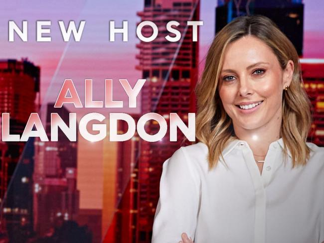 Nine’s announcement that Ally Langdon will host ACA. Picture: Channel 9