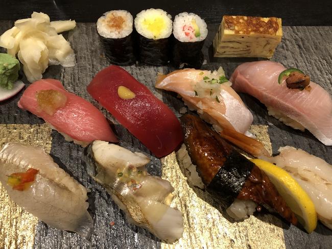 Sushi selection for one at Ramen & Izakaya Himeji, Grote St