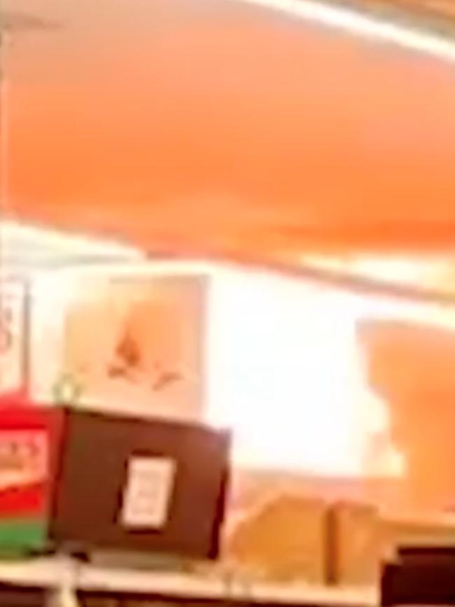 SA teenagers charged after Stirling Woolworths destroyed in Adelaide Hills fire. Picture: 7 NEWS