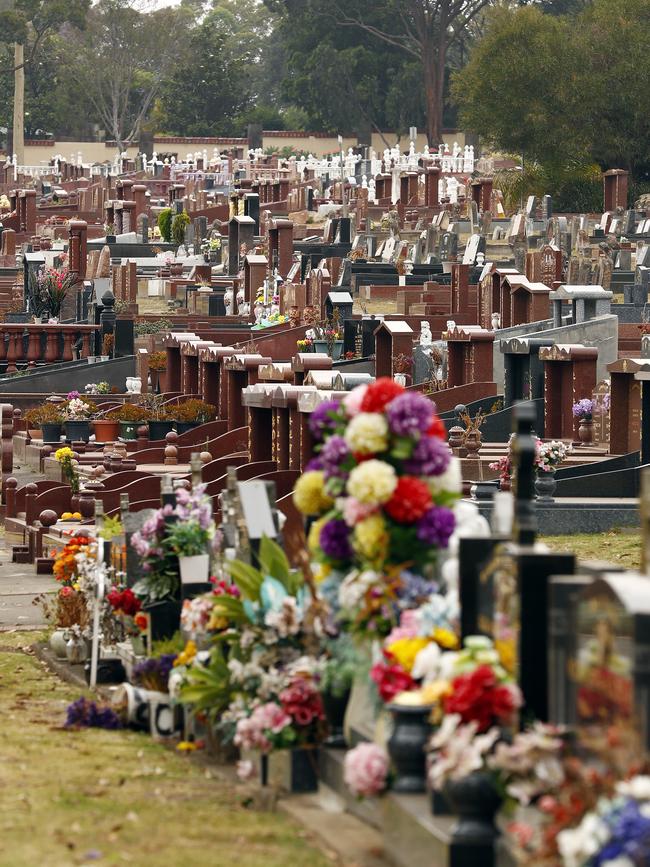 Rookwood Cemetery in Western Sydney. Picture: Sam Ruttyn