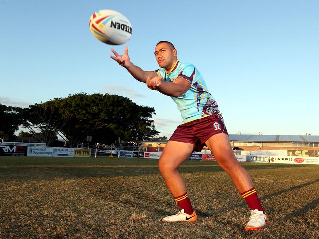 Players from Gold Coast Schools Coombabah SHS, Keebra Park SHS and Palm Beach Currumbin SHS together for a Langer Cup preview.Immanuel Kalekale.27 May 2021 Burleigh Picture by Richard Gosling