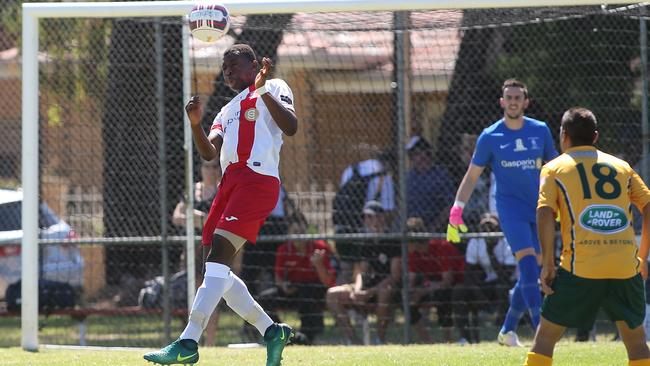 Croydon Kings’ Hosine Bility in action at Polonia Reserve. Picture: Stephen Laffer