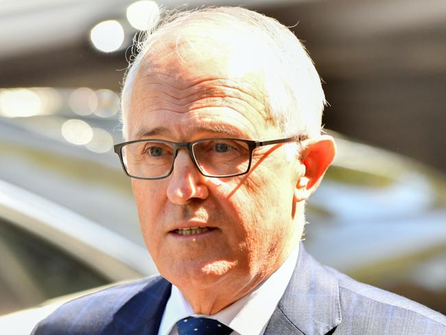 Former prime minister Malcolm Turnbull arrives for the state funeral of former NSW premier John Fahey, at St Mary's Cathedral, in Sydney, Friday, September 25, 2020. Mr Fahey was NSW premier from 1992 to 1995 and played a key role in the bid for Sydney to host the 2000 Olympic Games before going on to become federal finance minister. (AAP Image/POOL/Mick Tsikasvia NCA NewsWire)