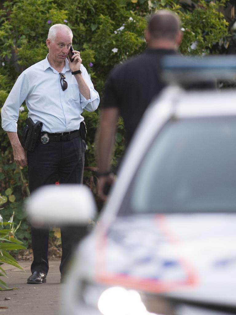 Police at the scene of an alleged siege in Park St, Newtown. Picture: Nev Madsen.