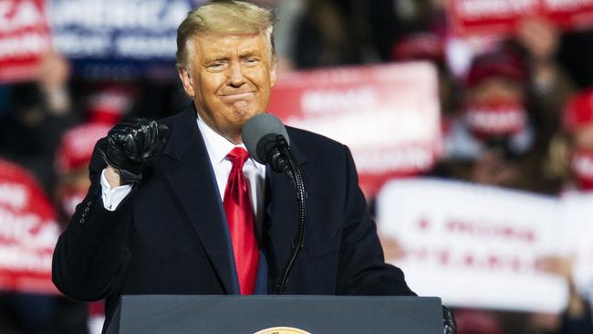 US President Donald Trump speaks to supporters during a rally on October 31 in Montoursville, Pennsylvania. Picture: AFP