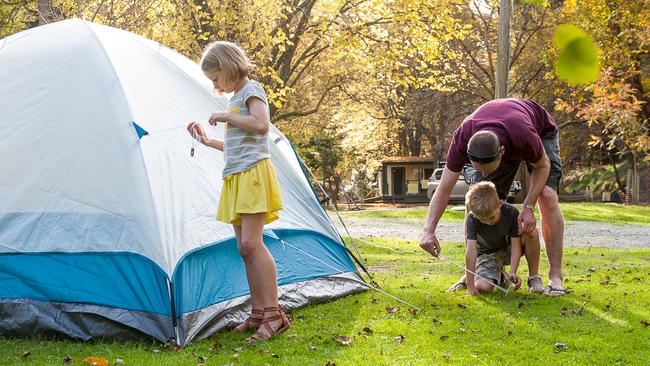 Buchan Caves Reserve camping school holidays. Picture: Parks Vic.