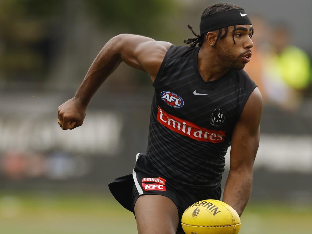 Isaac Quaynor confirmed Collingwood is focusing on the ‘fundamentals’ of its new training program. Picture: Michael Klein