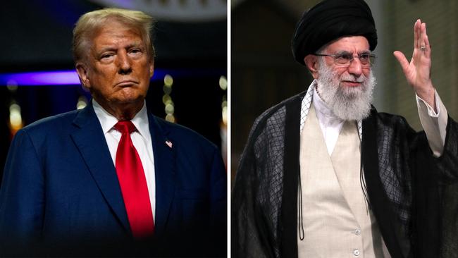 US President Donald Trump, left, and Iranian Supreme Leader Ali Khamenei.