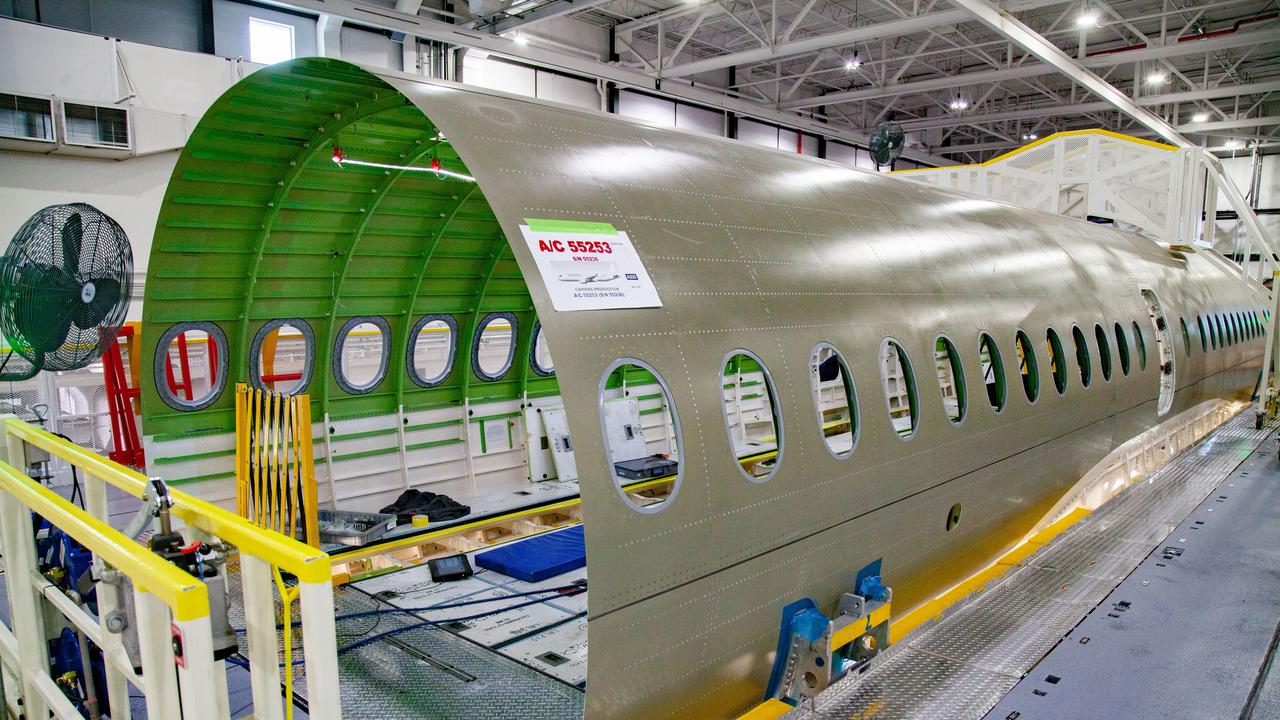 The aircraft’s major airframe components, including the centre and rear fuselage, are coming together at Airbus’ production facility in Mirabel, Canada.