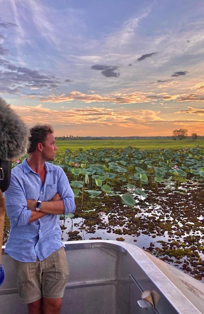 Actor Lincoln Lewis explores the Northern Territory. Picture: Instagram