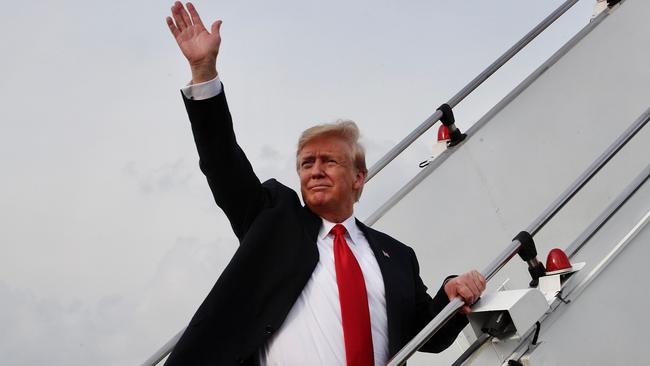 US President Donald Trump departs Singapore. Picture: AFP