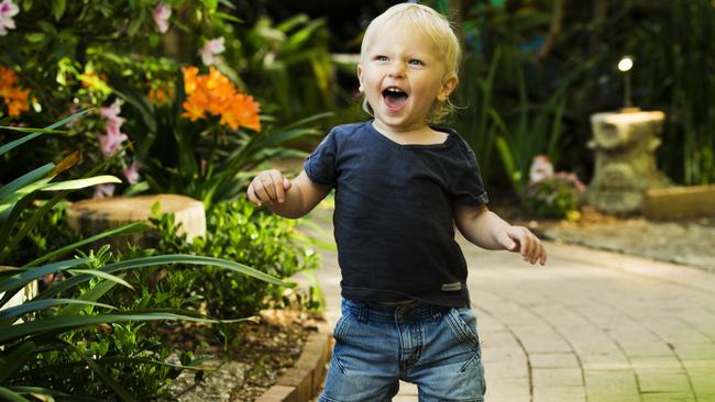 Leo Lever swallowed a button batteryand nearly died (see below). Picture: Justin Lloyd