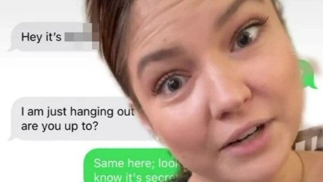 This woman avoided meeting a catfish in real life because of a small detail she noticed in a seemingly innocent text message. Picture: TikTok/@jjustjocelyn