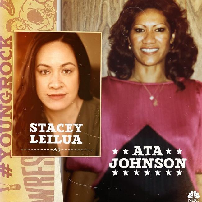 Stacey Leilua will play Ata Johnson, Dwayne Johnson's mother, in Young Rock. Picture: Instagram/ @therock