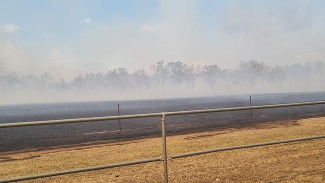 The fast moving fire has ripped through farming and grassland fanned by strong winds. Photo: Chris Ericson (Facebook)