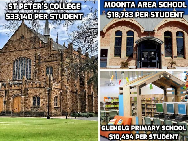 St Peter's College, Moonta Area School, Glenelg Primary School.