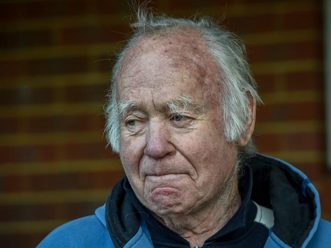 Red and Blue's owner Herbert Bettels, 80, was forced to swim for his life. Picture: Jake Nowakowski