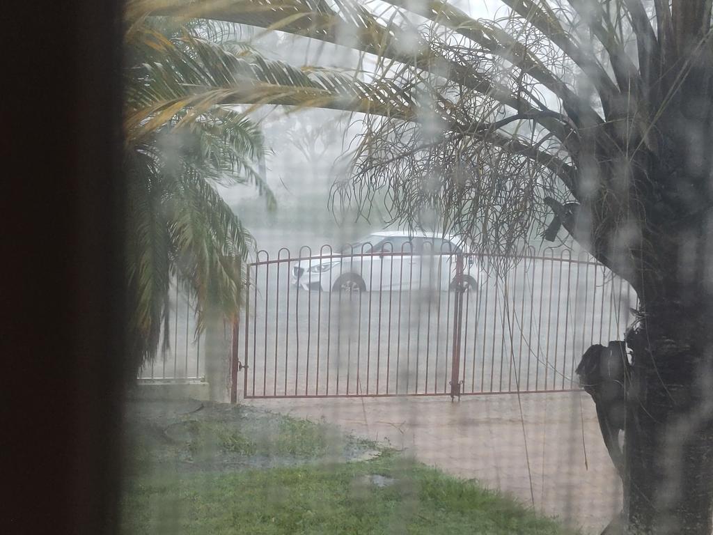Natalie Keen took this image of car in flash flooding Pugul St.