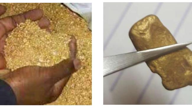 Gold samples from Impact Gold’s Papua New Guinea project.