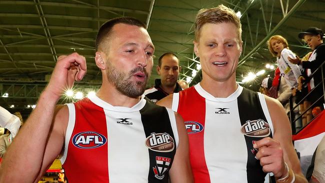 Jarryn Geary (took over the leadership role from Nick Riewoldt. Pic: Getty Images