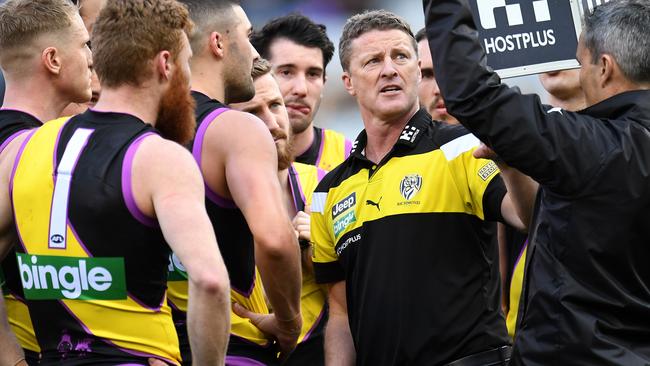 Damien Hardwick is confident of beating Geelong. Photo: AAP Image/Julian Smith