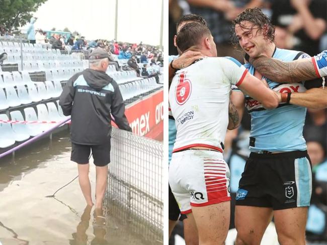 Cronulla's taken Shark Park too far. Photo: Fox Sports and Getty Images