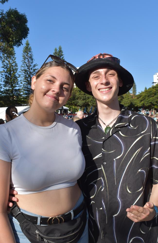 Jada Barnes and Kees Mullen at day 3 of the 2023 Caloundra Music Festival. Photo: Elizabeth Neil