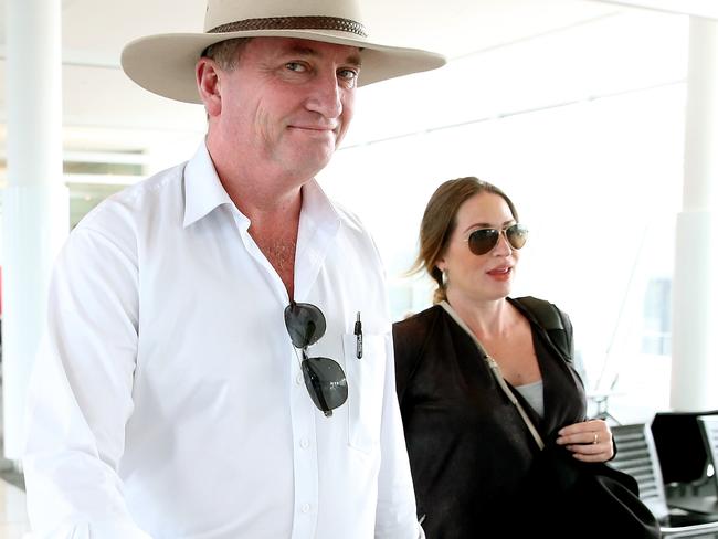 Former Deputy Prime Minister Barnaby Joyce and his pregnant partner Vikki Campion. Picture: Kym Smith