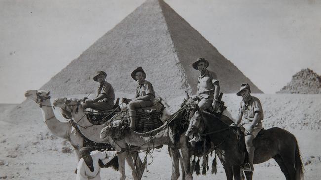 Mr Ward’s grandfather Edward (third from left) and his father Steve (right) served together.