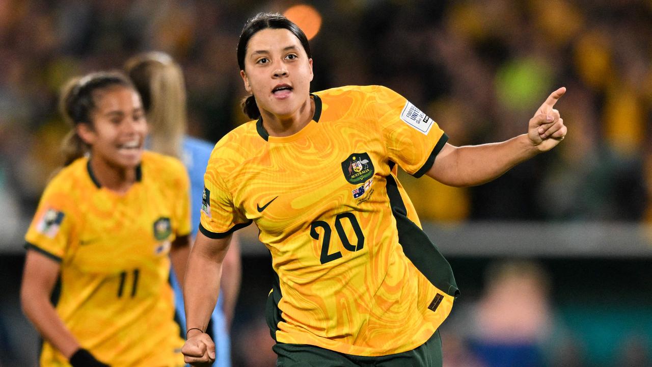 Sam Kerr is Australia’s most high-profile soccer star. Picture: AFP