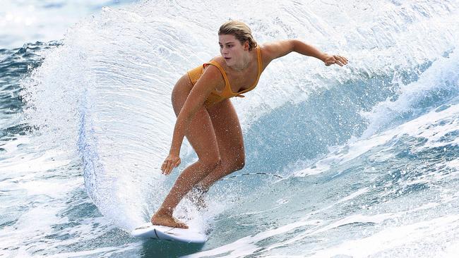 A surfer makes the most of favourable conditions. Picture: Adam Head.